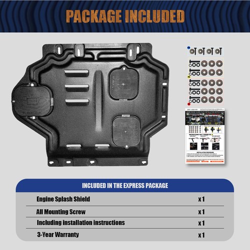 For Honda Fit 2008-2019 Front Engine Splash Shield Engine Cover Case Guard - Picture 7 of 10