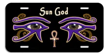 Eyes of Ra Udjat License Plate Egyptian Personalize Gifts Men Ladies Wall Plaque