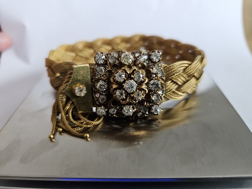 Antique Estate 14k Yellow Gold 4.5 Carat Diamond Bracelet 55 Grams Apprsd$11k - Picture 4 of 10