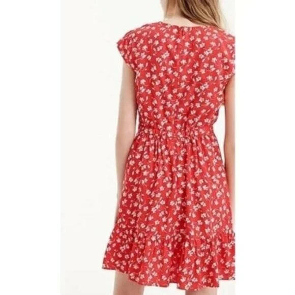 J crew red floral dress 2025