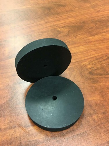 Neopren Gummi Unterlegscheibe Abstandhalter 3-1/2" Außendurchmesser x 1/4" Innendurchmesser x 1/2" dick 2er Pack - Bild 2 von 3