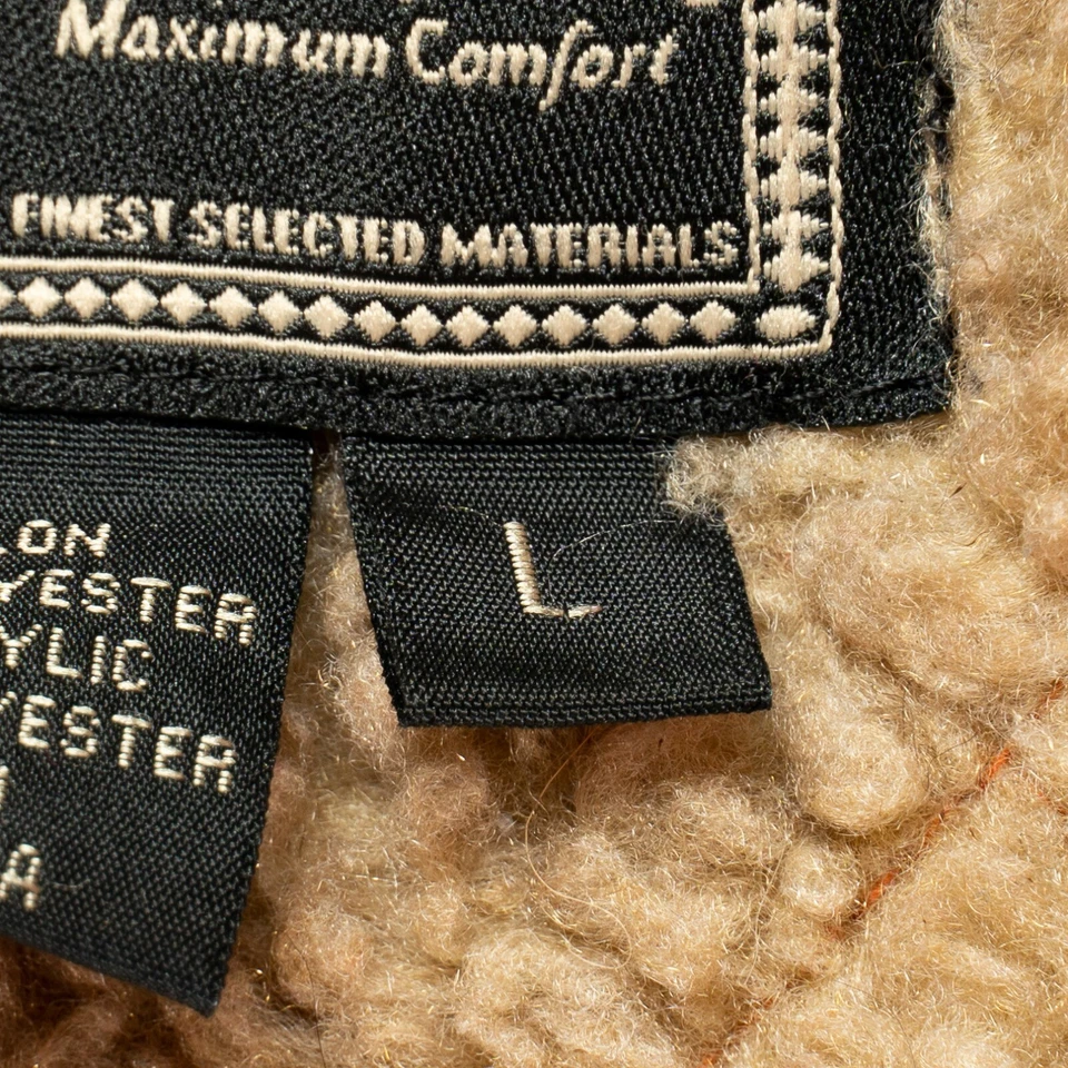 Chaleco Forrado de Sherpa Acolchado L para Mujer True Grit Naranja Cremallera Completa Mezcla de Nylon Foto 4 de 4