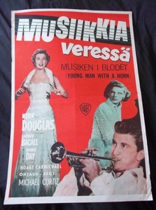 Young man with a horn Kirk Douglas Movie poster print
