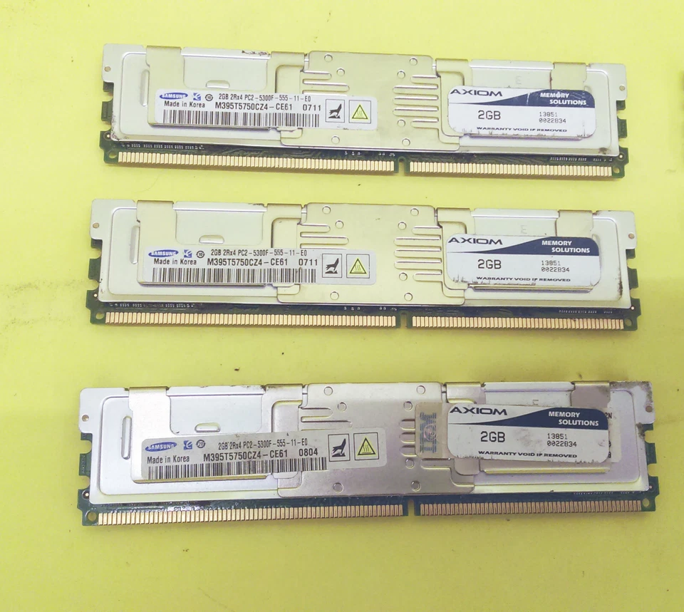 12GB (2GBx6) 2Rx4 PC2-5300F DDR2 240-pin for Dell Precision 490 PC Server Memory - Image 2 of 4