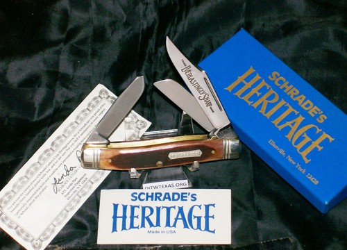 Schrade 8801 Premium Stockman um 1985 Knochen Hirschwaage mit Verpackung, Papiere - Bild 9 von 12