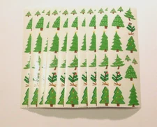 Mrs. Grossman's Lot of 10 Strips Tiny Christmas Trees 2005 Stickers Scrapbooking