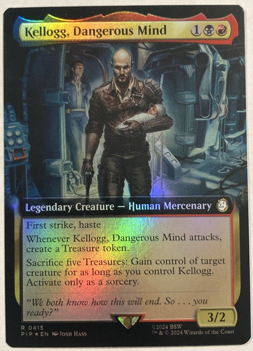 MTG Kellogg, Dangerous Mind EXTENDED ART FOIL Fallout 0415
