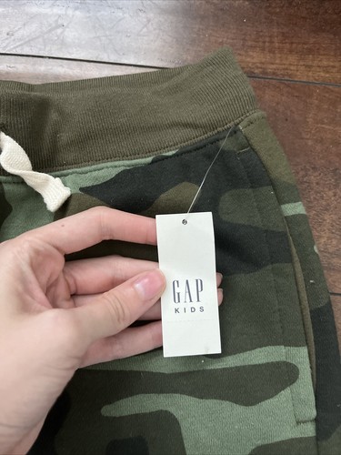 Gap Boy's Kids Drawstring Gap Logo Pull-On Shorts WR4 Green Camo Size L 10 NWT - Picture 3 of 7