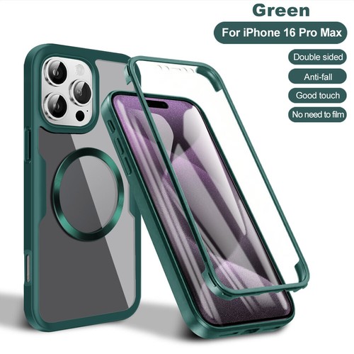 For iPhone 16 15 Plus 14 13 Pro Max 12 360 Full Body Back Case Magnetic Cover - Picture 18 of 21