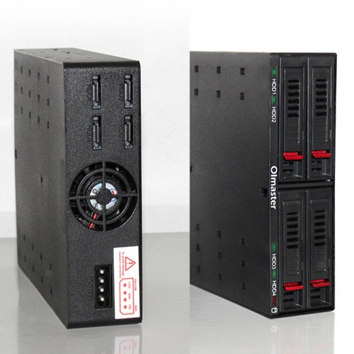 4Steckplätze SATA Internes Rack 4x2,5 Zoll Festplattengehäuse Mobiles Rack - Bild 5 von 6