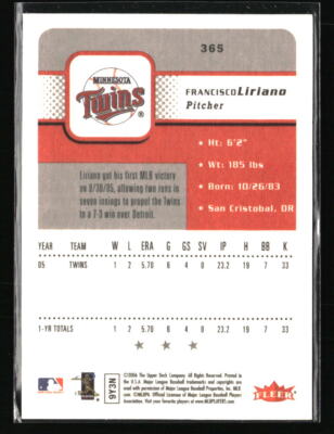 Francisco Liriano 2006 Fleer #365 Baseball Card | eBay