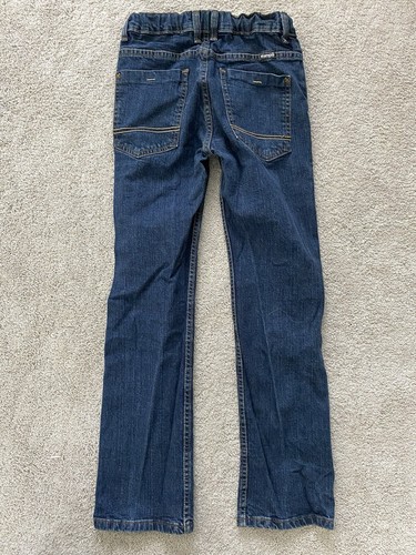 Pantalones de mezclilla Wrangler para jóvenes niños 14 calce regular azul oscuro usados en excelente estado 28,5", cintura ajustable - Imagen 3 de 4