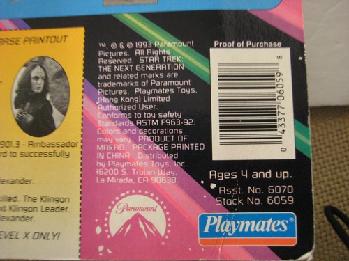 Star Trek K’Ehleyr Klingon Ambassador The Next Generation 1993 Playmates Neu in Verpackung - Bild 9 von 12