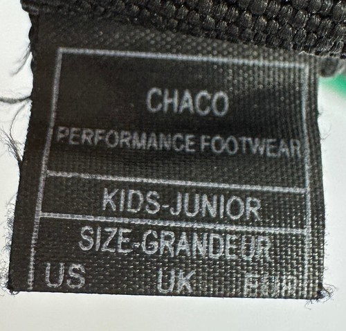 CHACO Kids ZX/1 Ecotread Outdoor Sandals Youth Teal & Black Size 4 Water Trail - Picture 8 of 9