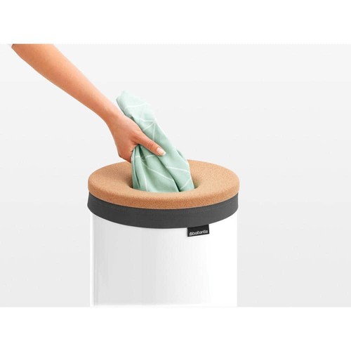 Brabantia Laundry Hamper Removable Bag Protective Bottom Ring Cork Lid 9.2 Gal. - Picture 6 of 11
