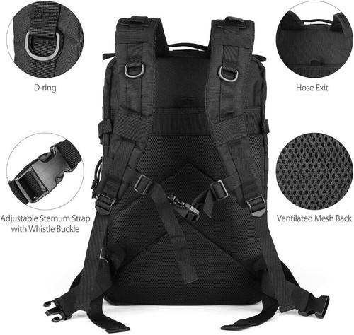 45L Tactical Backpack Big Capacity Training Camping Travel Rucksack Bag for Men - Picture 7 of 16