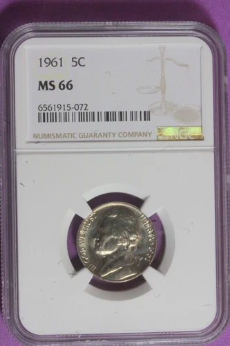 1961- 5C MS 66 NGC JEFFERSON NICKEL #B34594