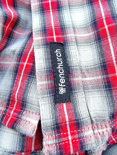 Fenchurch Shirt Men's UK Size XL Long Sleeve Check Collar 100% Cotton Pockets - Picture 11 of 19