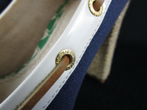 Milly for Sperry Top Sider Womens Espadrilles Platform Heels Canvas Navy Size 8M - Picture 9 of 11