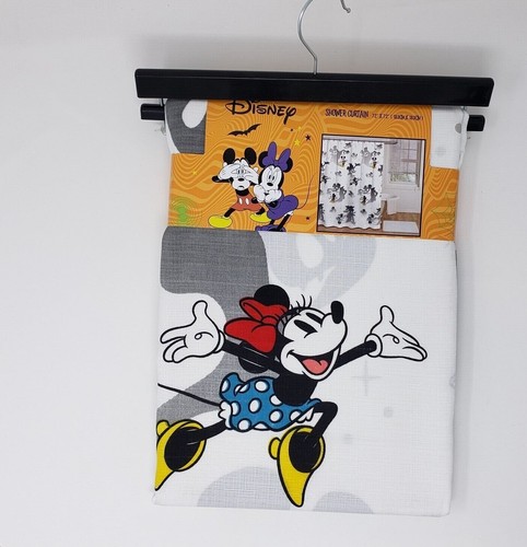 Disney's Mickey Mouse Halloween Fall Haunted Ghosts Tela Cortina de Ducha 72x72 - Imagen 2 de 4