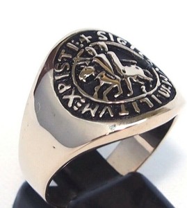 Men-039-s-Templar-Knight-Coat-Of-Arms-Ring-Christian-Crusader-Medieval-Jerusalem