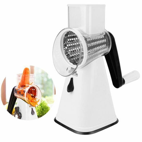 Reibemühle Käsereibe Salatschneider Slicer Reibe Gemüsehobel mit 3 - Trommeln - Bild 6 von 12