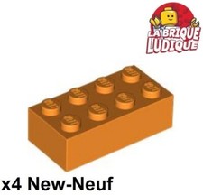 Lego 4X Brick 2X4 4X2 Orange 3001 New