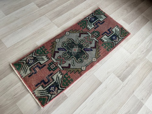 Small Rug,Bathroom Rug,Small Rug 1,3 x 3,0 ftPrimitive Rug,Turkish Rug,Doormat