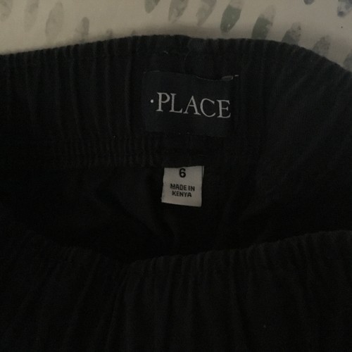 Children’s Place Cargo Pants Black Boys Size 6 Adj Elastic Waist Cotton Bottoms - Picture 4 of 5