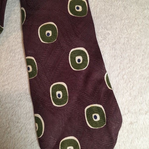 Polo By Ralph Lauren 100% Silk Usa Geometric Vintagr Neck Tie - Picture 4 of 8