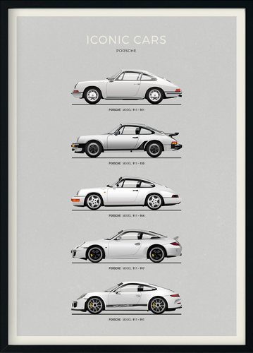 Porsche 911 Poster, Car Poster Print, Art Poster - No Frame - Photo 3 sur 3