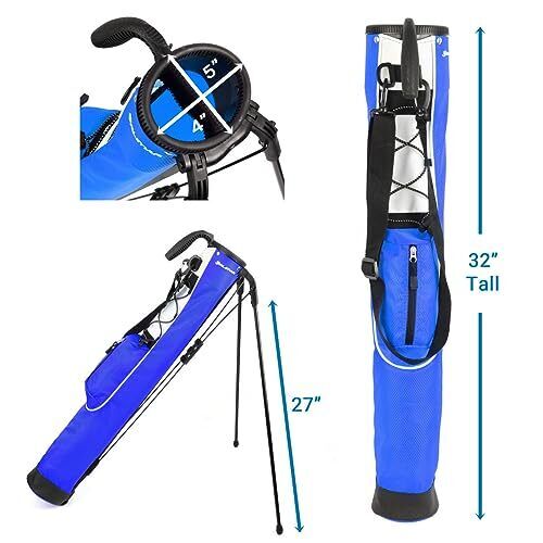 Pitch ‘n Putt Golf Lightweight Stand Carry Bag Slate Gray - Picture 7 of 8