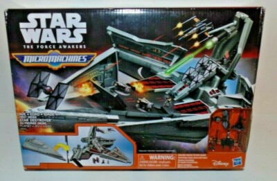Star Wars The Force Awakens Micro Machines First Order Star Destroyer Playset | eBay