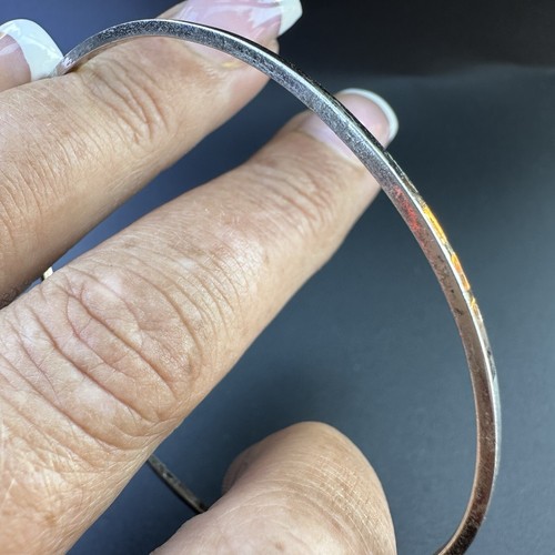 VINTAGE SIGNIERTER NACHLASS STERLINGSILBER KLASSISCHES DÜNNES DESIGN ARMREIF ARMBAND 8" - Bild 2 von 24