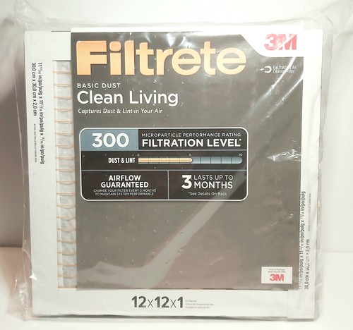NEW 6 pack of 3M Filtrete 12x12x1 300 Filtration Level Merv 5 for AC/Furnace - Picture 4 of 7