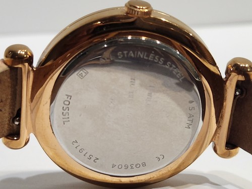 Fossil BQ3604 Tillie Three-Hand Blush Leather Watch - Picture 8 of 12