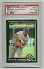 2010 Bowman Chrome Refractor * Rookie * Stephen Strasburg * #205 * PSA 10