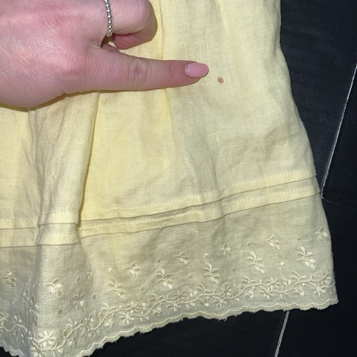 Polo Ralph Lauren 6x Girls DRESS sundress YELLOW 100% Linen Floral Embroidered - Picture 5 of 11