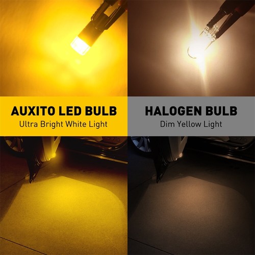 AUXITO 2x T10 Yellow Amber LED Turn Marker Signal Light Wedge Bulbs 194 168 2825 - Picture 4 of 9