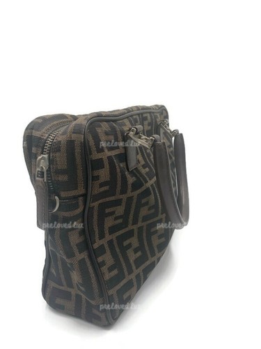 Authentic FENDI Zucca FF Logo Monogram Brown Bag - Bild 3 von 23