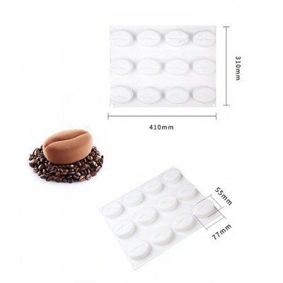6/12/28 Cavity Coffee Beans Silicone Mold French Pastry Mold  Chocolate