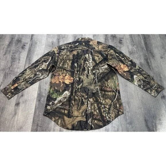 Browning Mossy Oak Wasatch Camo Shirt Mens Medium Button Up Long Sleeve NEW - Image 2 of 4