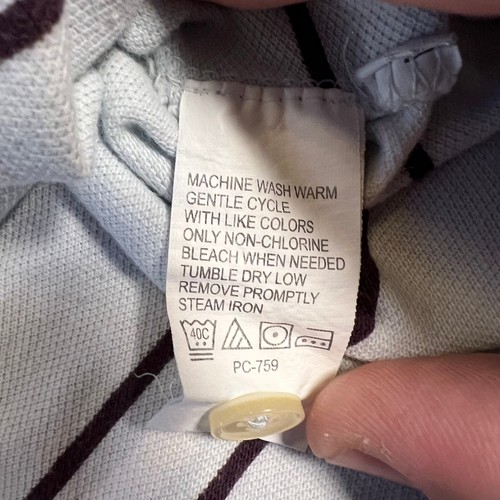 Timberland Summits gestreiftes Poloshirt Herren "Short 2XL" beige blau weiß Freizeit - Bild 5 von 8