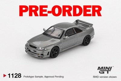(Pre-order) Mini GT #1028 NISSAN Skyline GT-R Dark Metal Gray (NISMO BCNR33 CRS