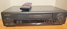 SHARP VC-A592 4-HEAD/RAPID REWIND VCR WITH REMOTE - NOT WORKING - PARTS ONLY