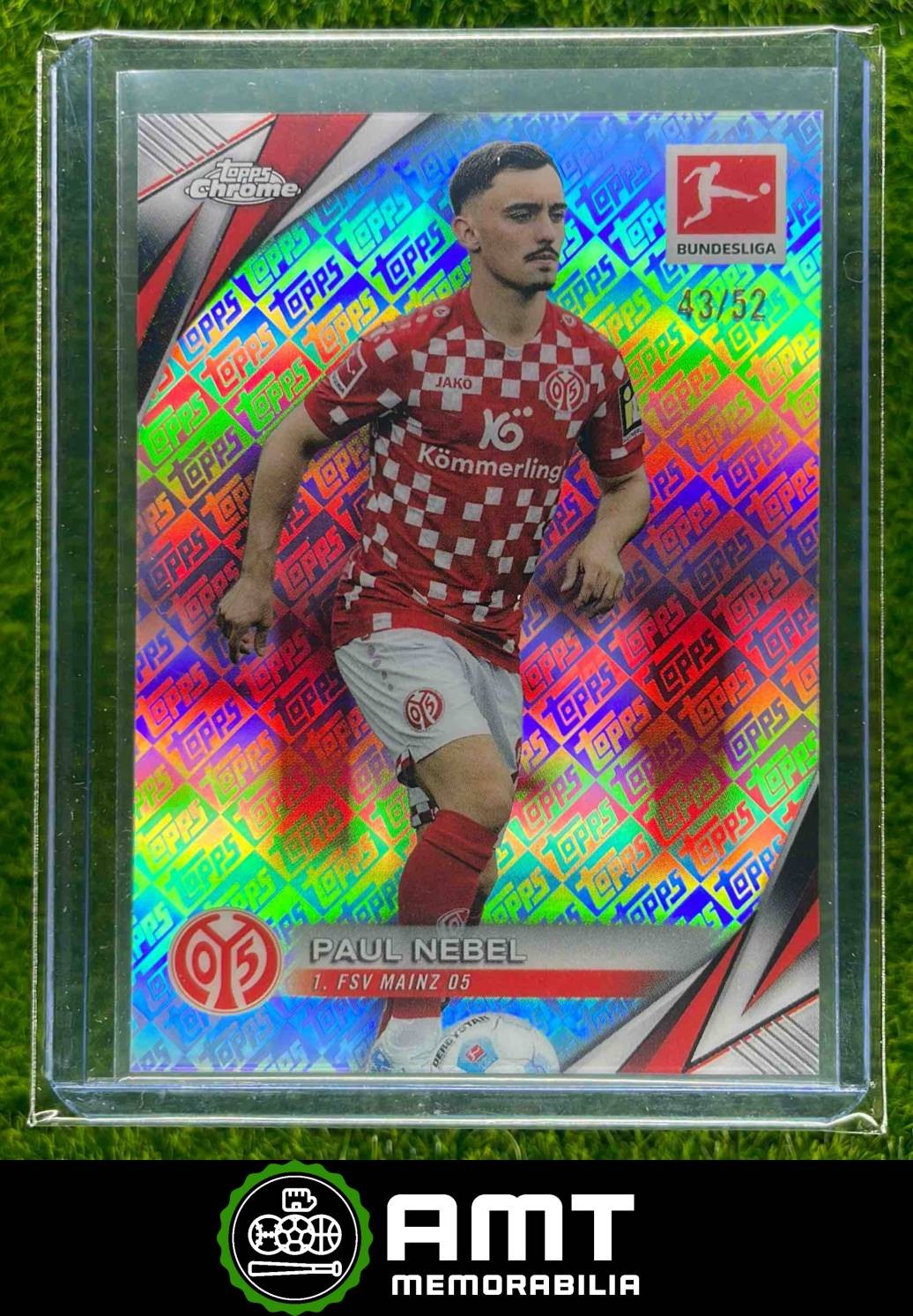 2024-25 Topps Chrome Bundesliga Paul Nebel ToppsFractor 43/52 FSV Mainz