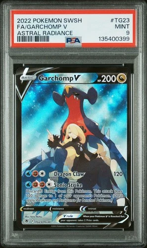 2022 POKEMON SWORD & SHIELD ASTRAL RADIANCE #TG23 FULL ART/GARCHOMP V PSA 9