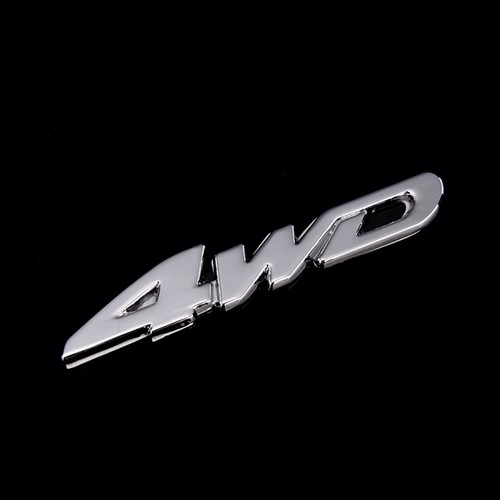 4WD Metal Logo Silver Chrome Car Tailgate Emblem Badge Decal Sticker Accessories - Picture 11 of 13