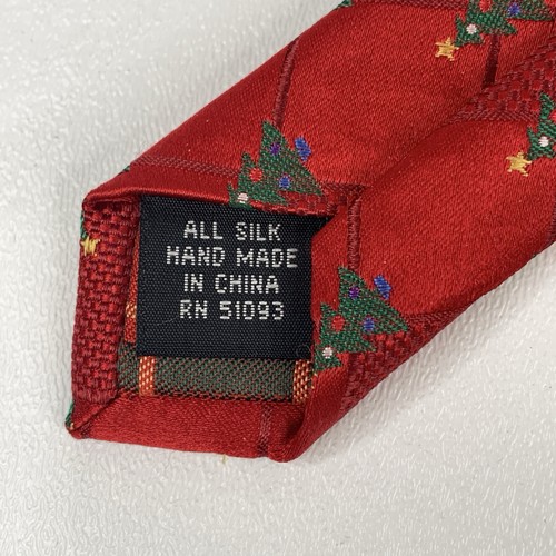 Feiertag Weihnachtsbaum rote Seidenkrawatte handgefertigt Tango - Bild 6 von 7