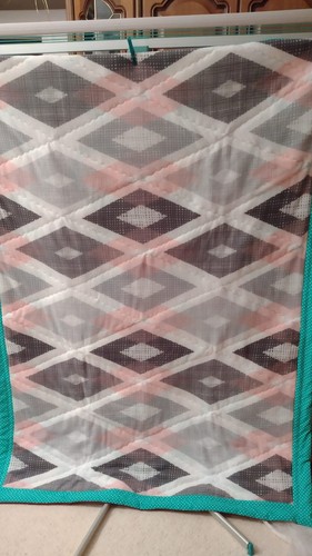 Patchworkdecke Quilt Handarbeit ca 130x180 cm - Bild 2 von 9